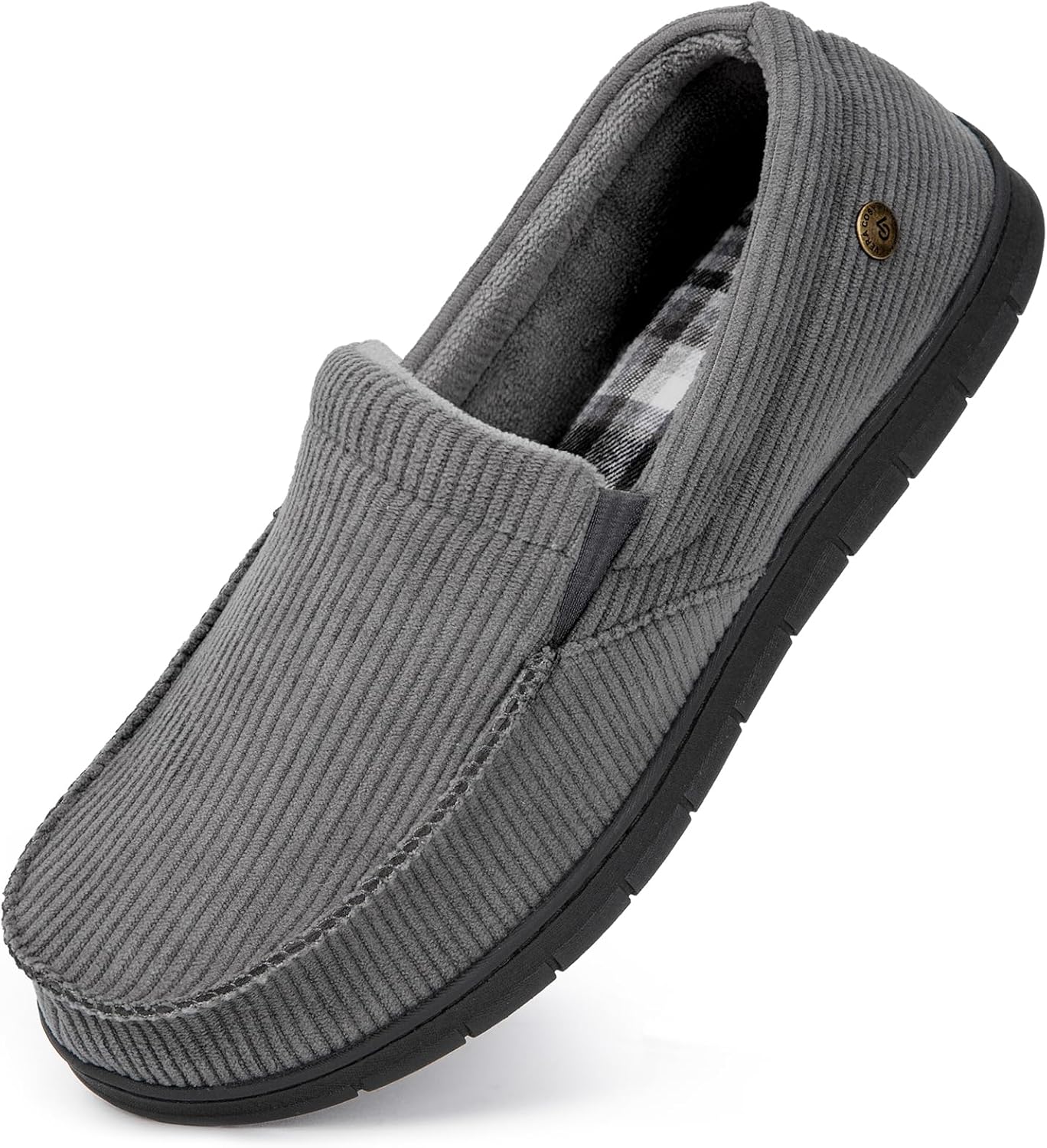 VeraCosy Men's Moccasin Slippers, Special Soft Slip-on Slippers with Memory Foam...