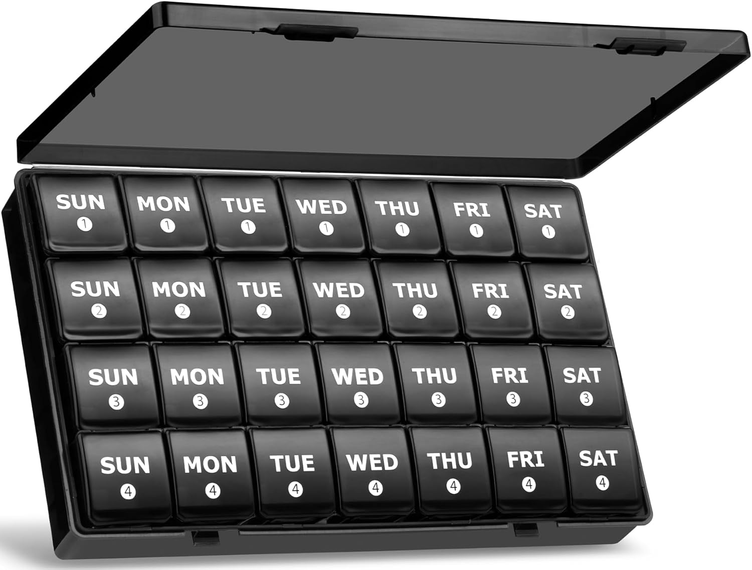 Yaklim Monthly Pill Box Organiser: Extra Large Monthly Pill Organiser 4 Week Dai...