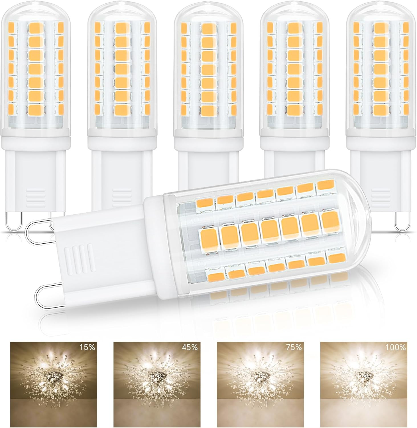 PURSNIC Dimmable G9 LED Bulbs, 3W G9 LED Light Bulbs Equivalent to 25W G9 Haloge...