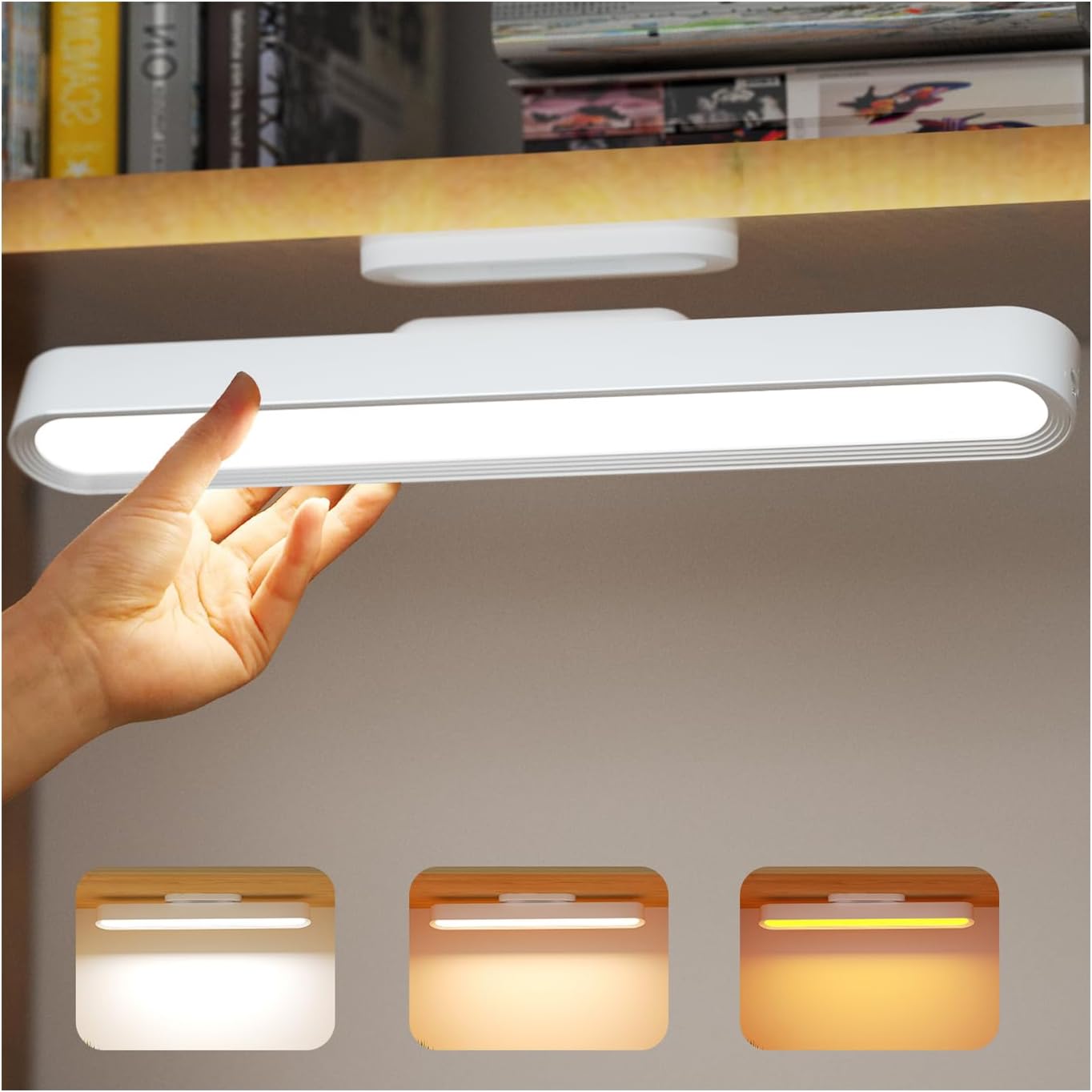 Coollamp LED Closet Light, Battery Operated Magnetic Cabinet Light with Adjustab...