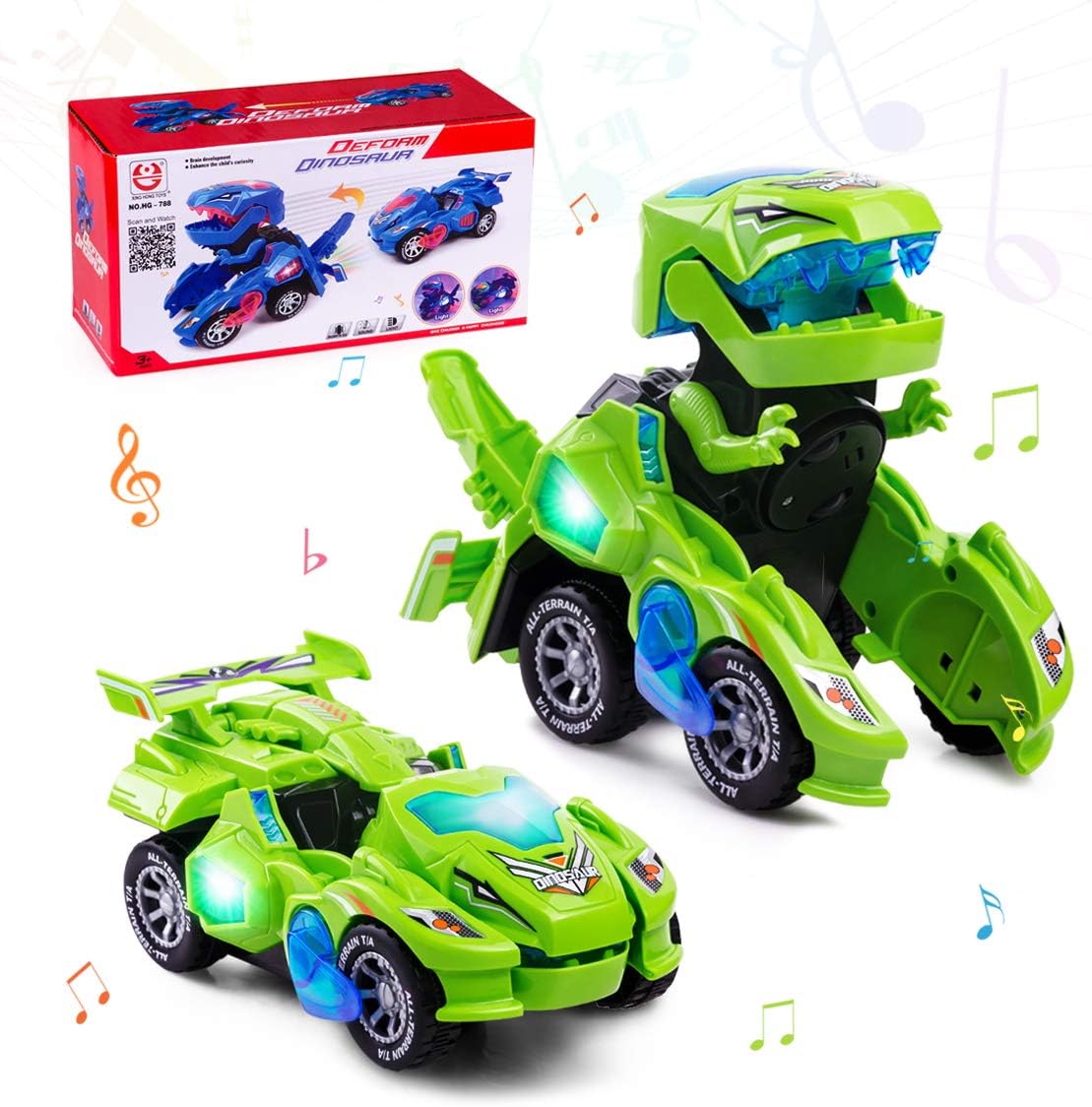 Highttoy Transforming Dinosaur Toys for 3-7 Year Old Boys Girls,Automatic Transf...
