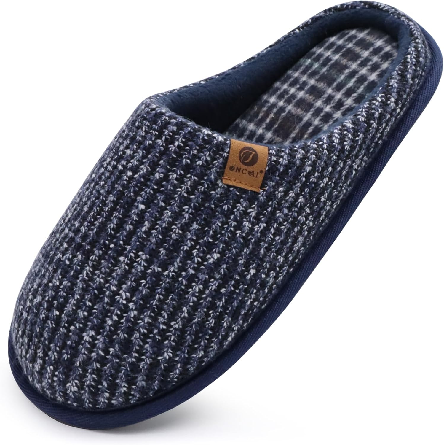 ONCAI Mens Slippers, Special Memory Foam Slippers, Innovative Slip On Fluffy Hou...