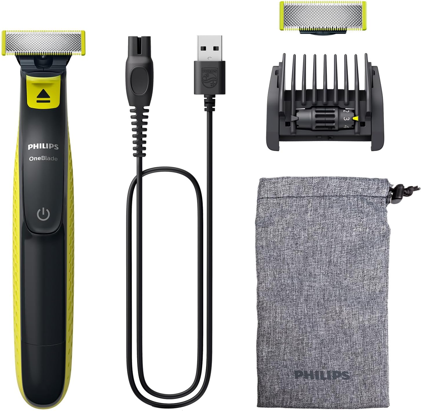 Philips OneBlade Face, Authentic Hybrid Electric Beard Trimmer & Shaver. Incl. 1...