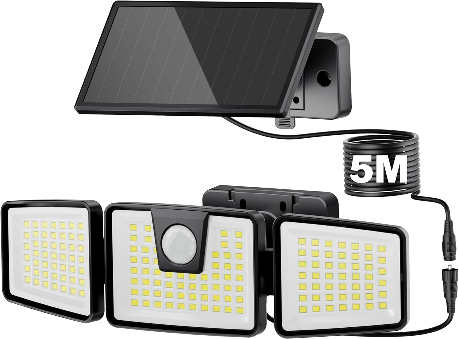 Solar Security Lights, Solar Flood Lights Motion Sensor 156 LED with Separate So...
