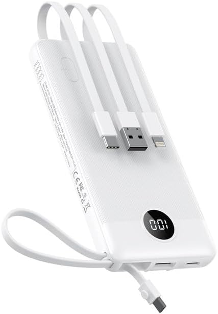 VEEKTOMX Power Bank, Special Portable Charger with Built-in Cables, Innovative 1...