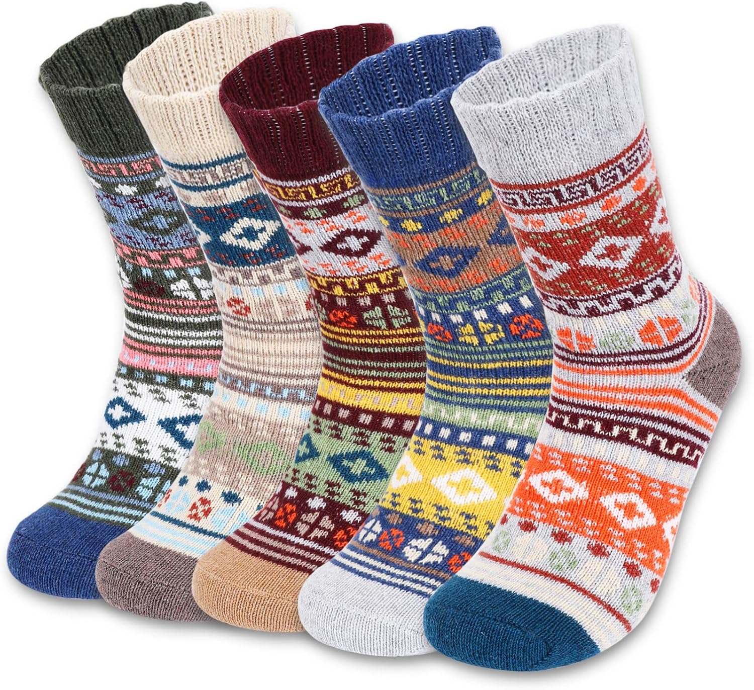 YANGTE Thermal Socks Women Nordic Socks thick Winter Warm Wool Socks for Ladies...