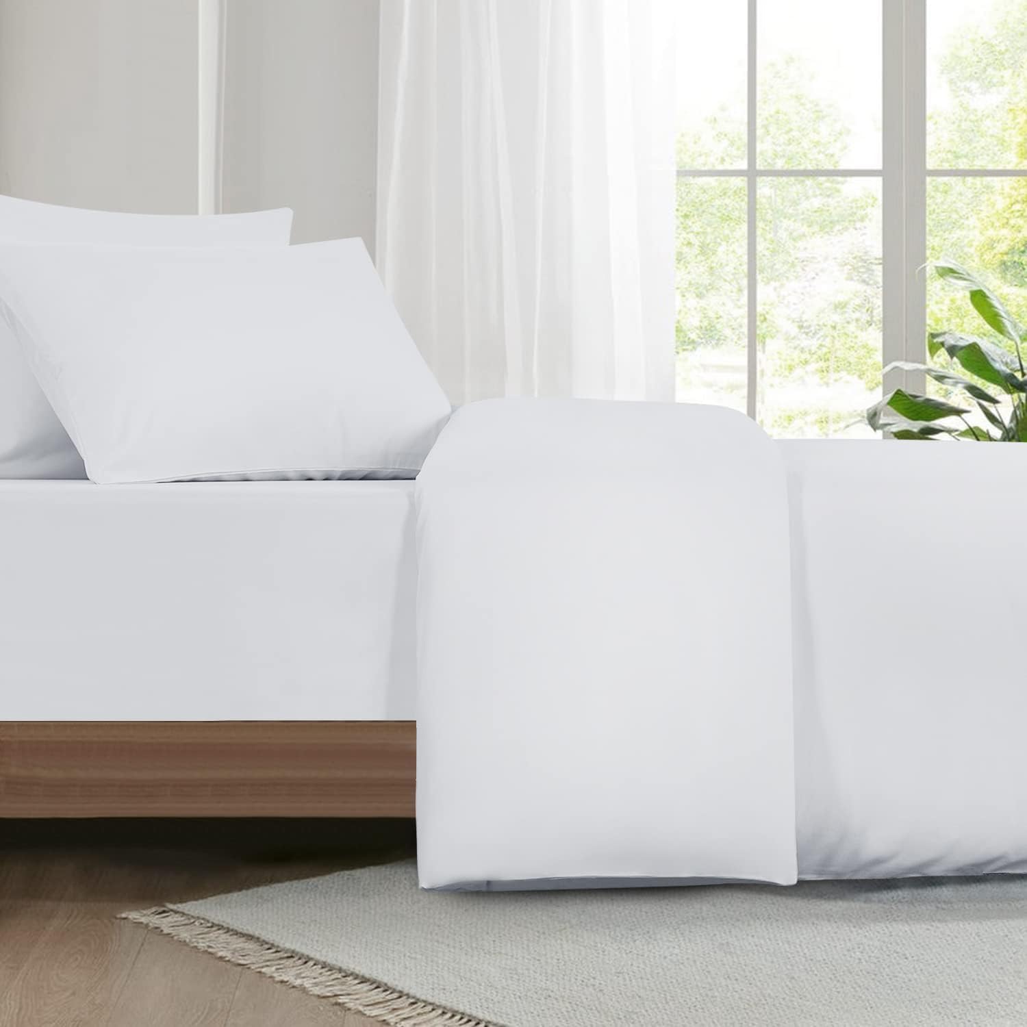 Aisbo Superking Duvet Set, Special Microfiber Bedding Set with Sheet, Unique 4 P...