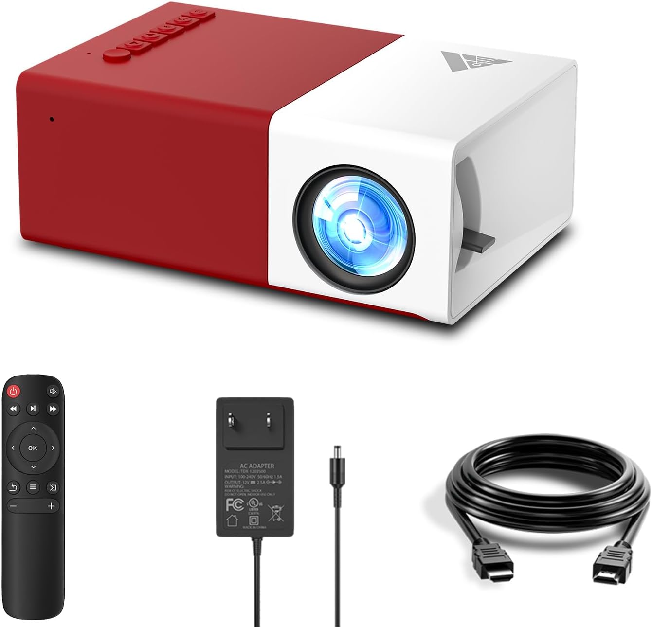 Mini Projector with Wifi Portable Projector Support 1080P 170" Mini HD Movie Pro...