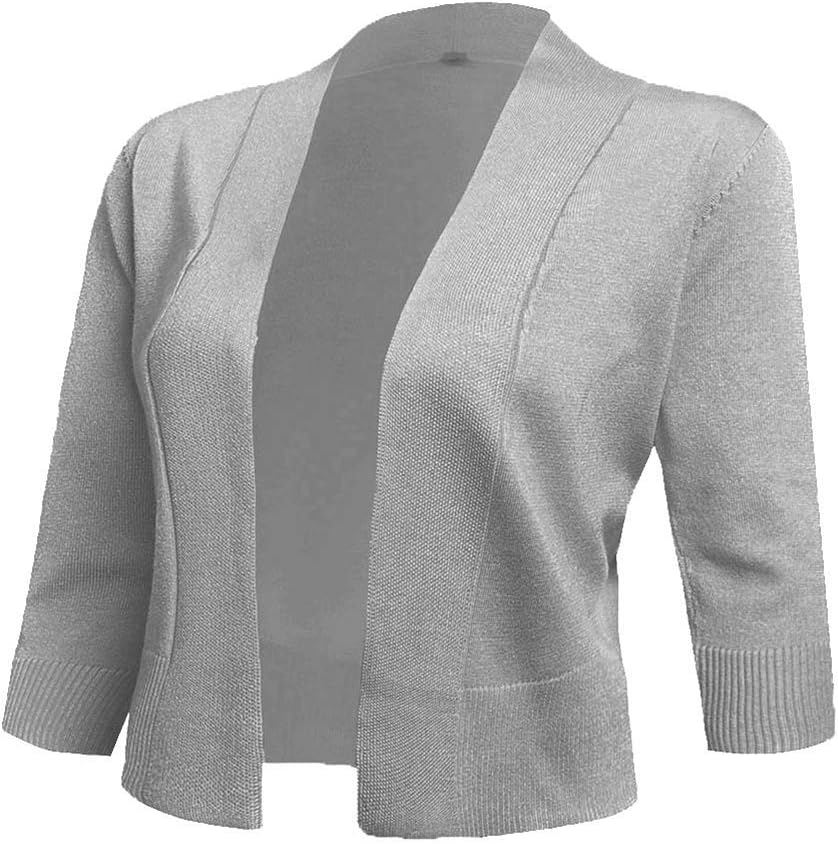 Stylish Comfort: AAMILIFE Women's Cropped Cardigans, Special 3/4 Sleeve Sweaters...
