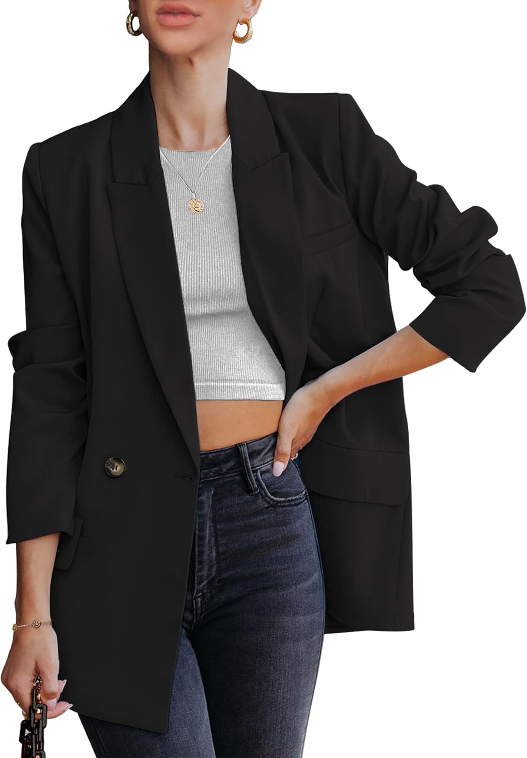 luvamia Blazer Jackets for Women, Special Long Sleeve Fashion Blazer, Innovative...