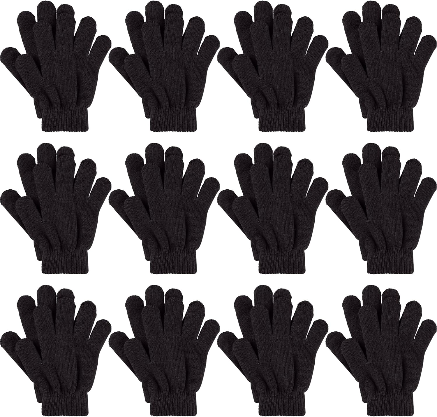 Glooarm 12 Pairs Kids Gloves, Special Toddler Winter Gloves for Full Fingers Kni...