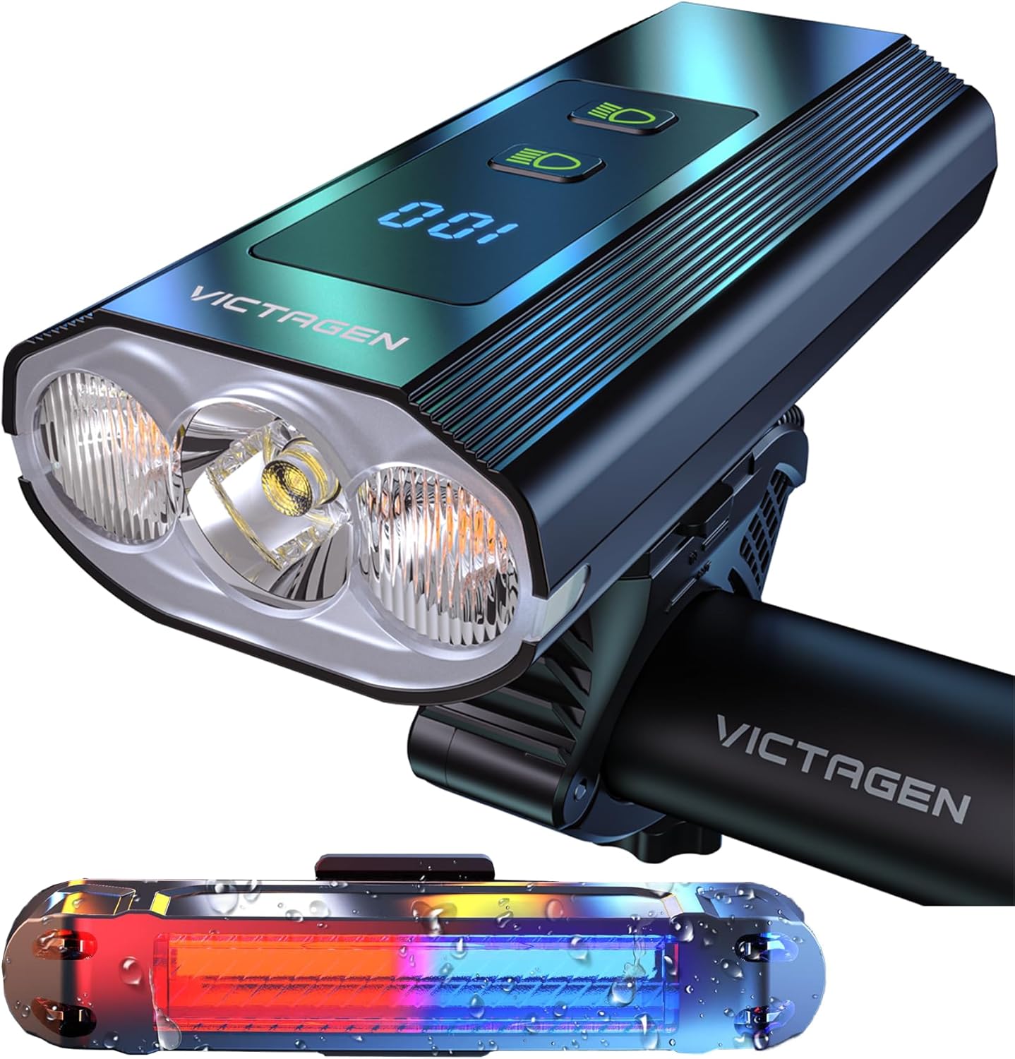 Victagen Super Bright Bike Lights 8000 Lumen for N...