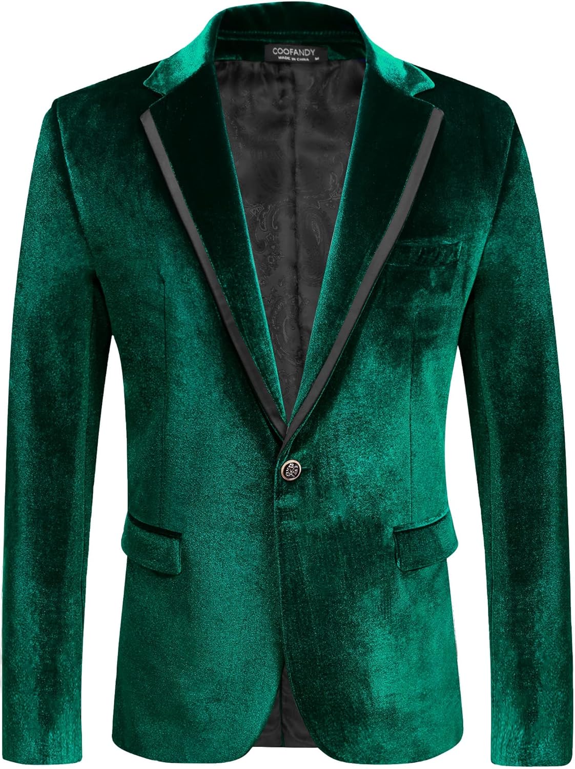 COOFANDY Men's Velvet Blazer, Special Tuxedo Jacket with Notched Lapel, Innovati...