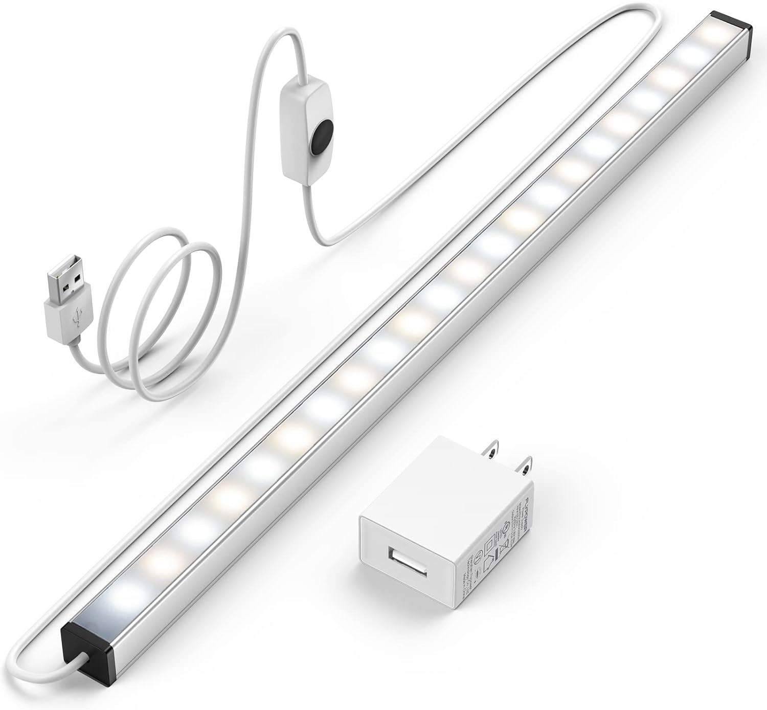 ASOKO Under Cabinet Led Lighting, 12 Inch Light Strip Bar, Daylight White 5000K...