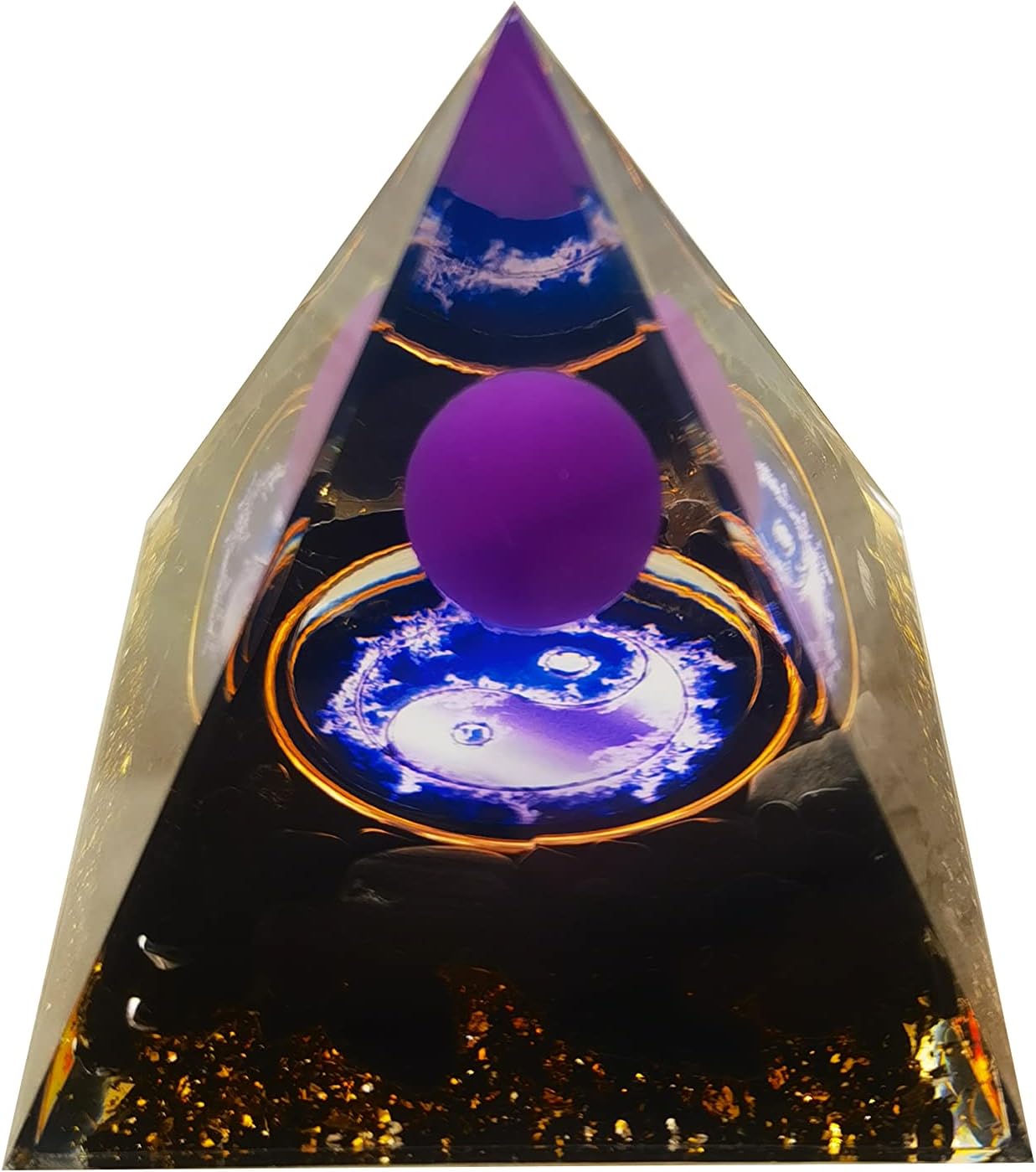 Unique Moonstone Crystal Orgone Pyramid, Special E...