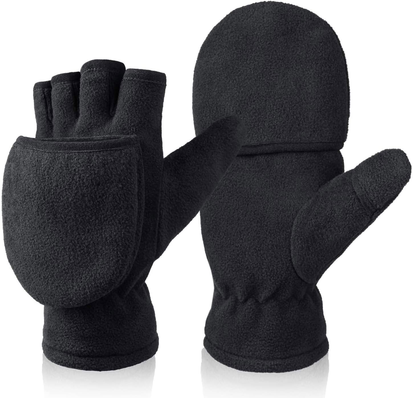 Winter Convertible Gloves, Special Flip Top Mittens, High-Quality Warm Polar Fle...