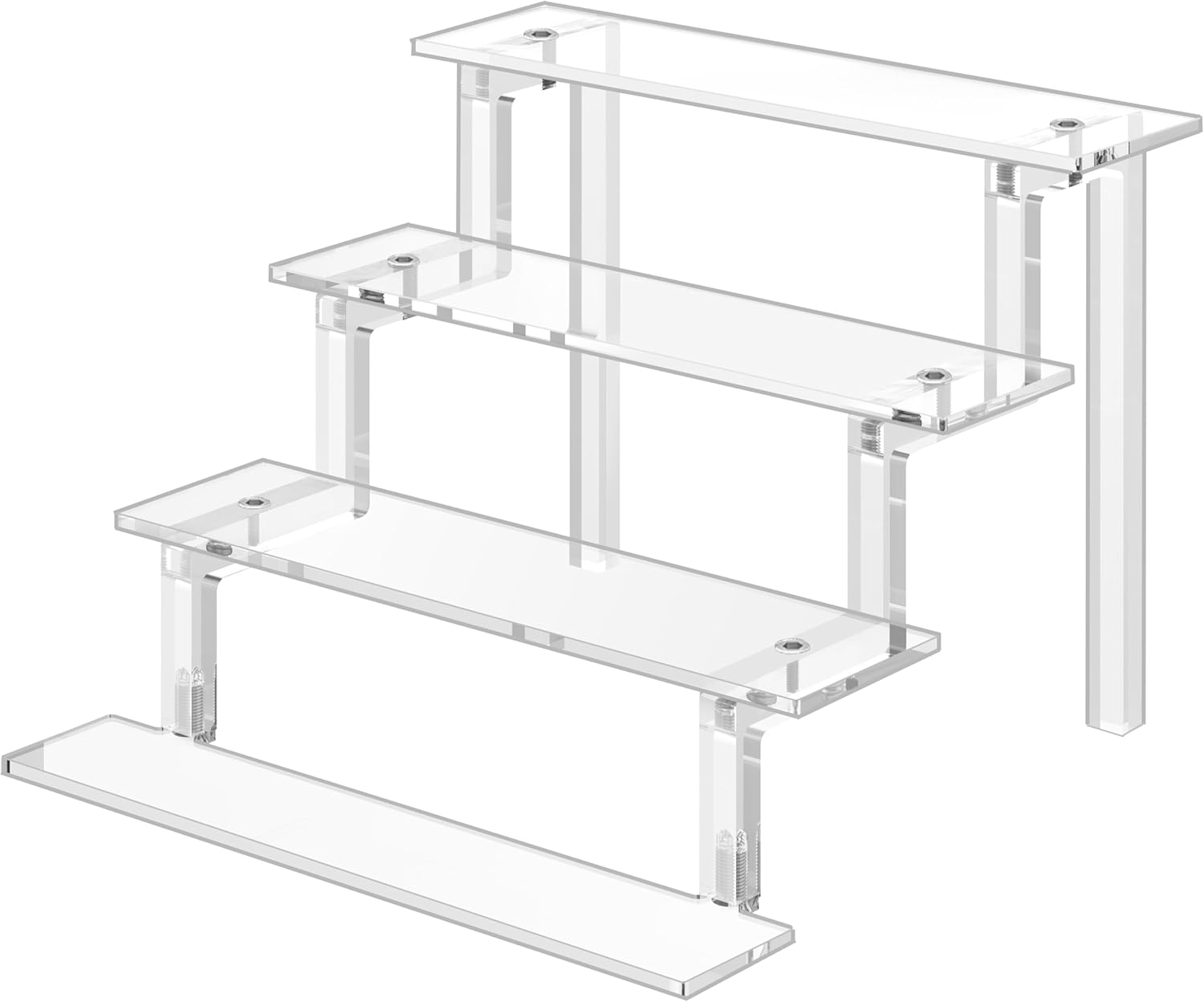 WINKINE Acrylic Display Stand Riser, Perfume Stand Organizer 4 Tier, Display She...