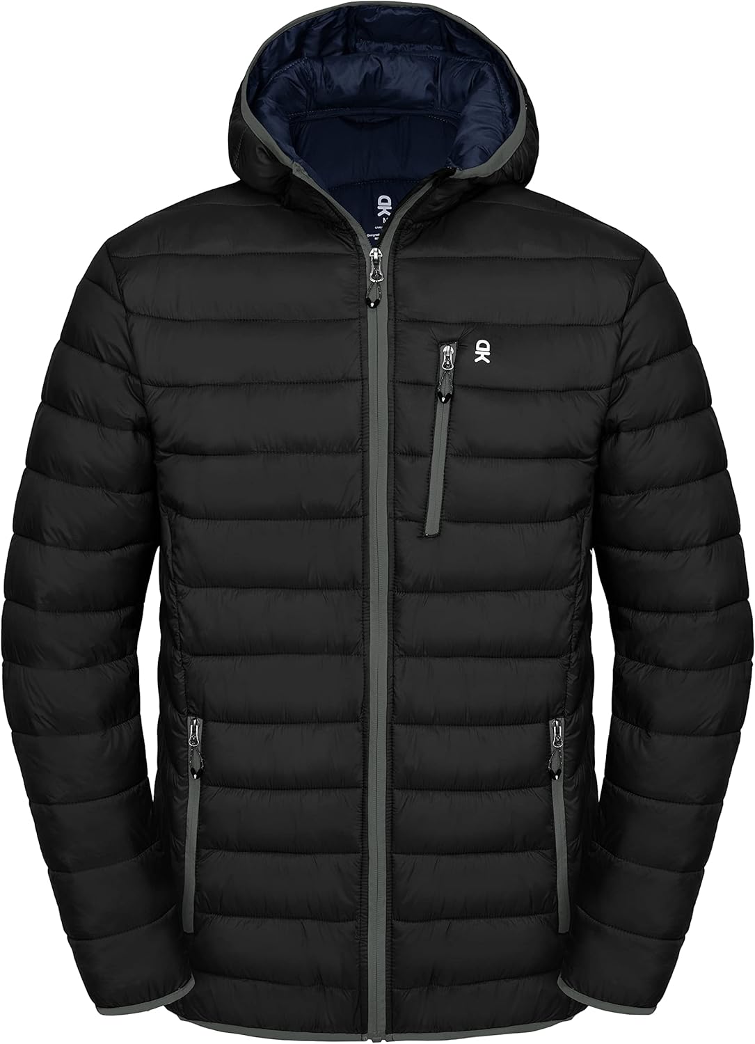 Little Donkey Andy Men’s Packable Puffer Jacket, Lightweight Hooded Windproof Wi...