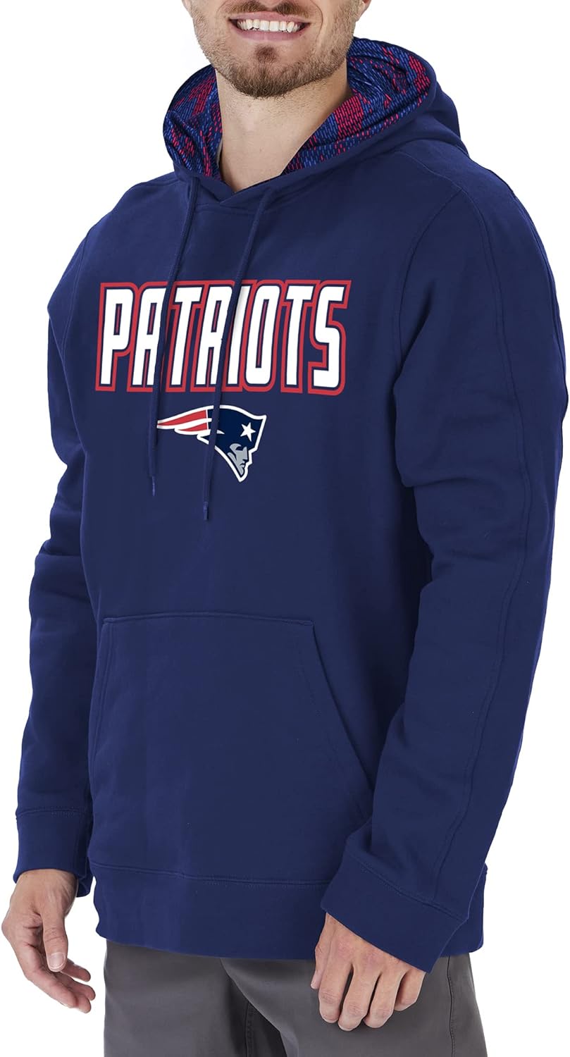 NFL Team Color Hoodie, Special Zubaz Men's Primary Logo Hooded Hoodie with Viper...