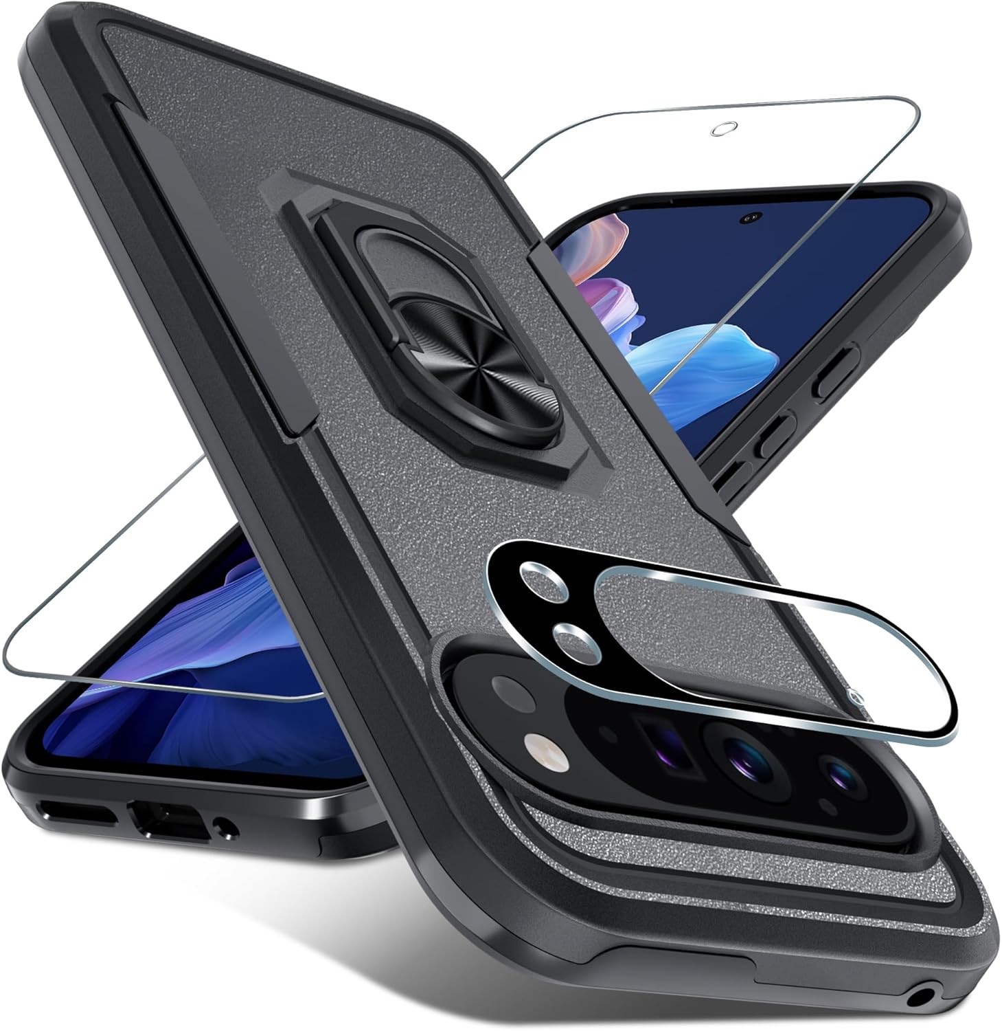 Janmitta for Google Pixel 9 Pro XL Case with Screen Protector+Camera Lens Protec...