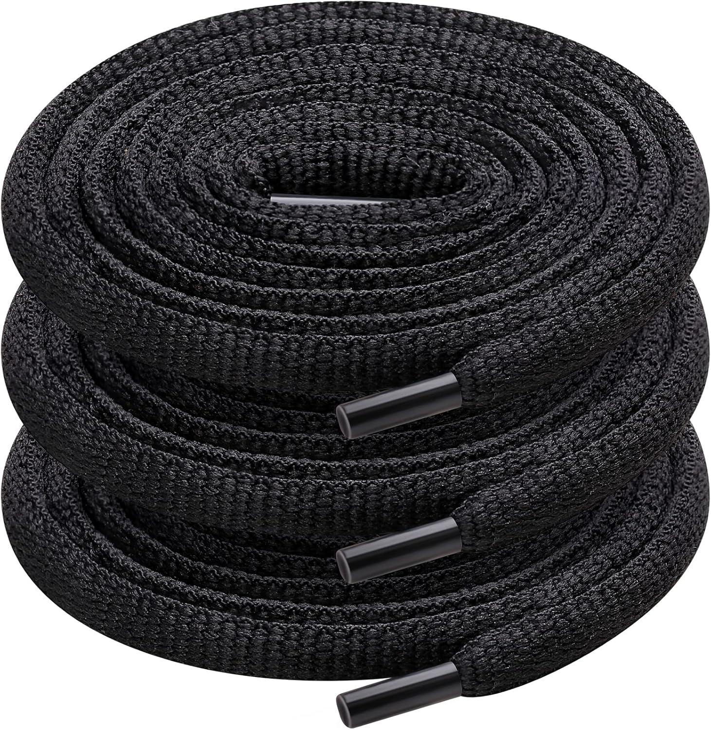 UpUGo 3 Pair Oval Shoe Laces, Half Round 1/4" Shoelaces for Athletic Running Sne...