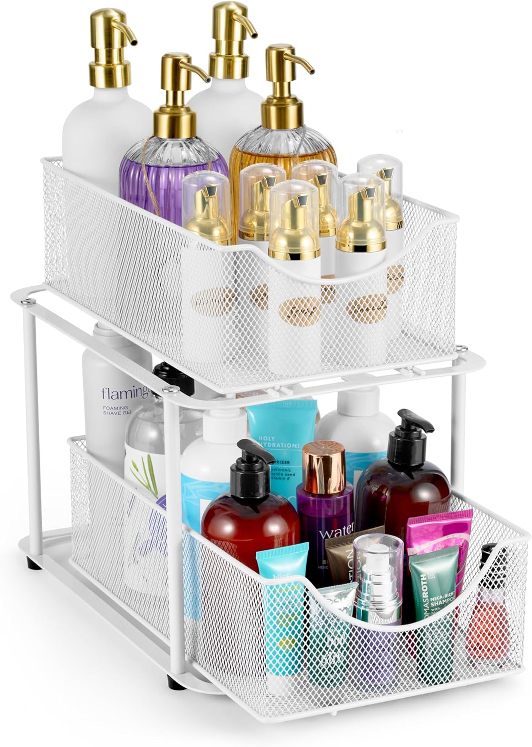 Sorbus 2 Tier Under Sink Organizer, Special Metal Organizer for Bathroom & Kitch...