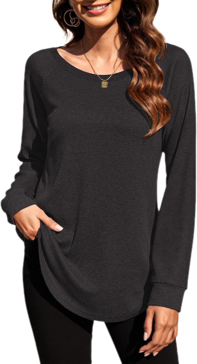 Halife Women's Lightweight Color Block Long Sleeve Loose Fit Pullover Sweatshirt...