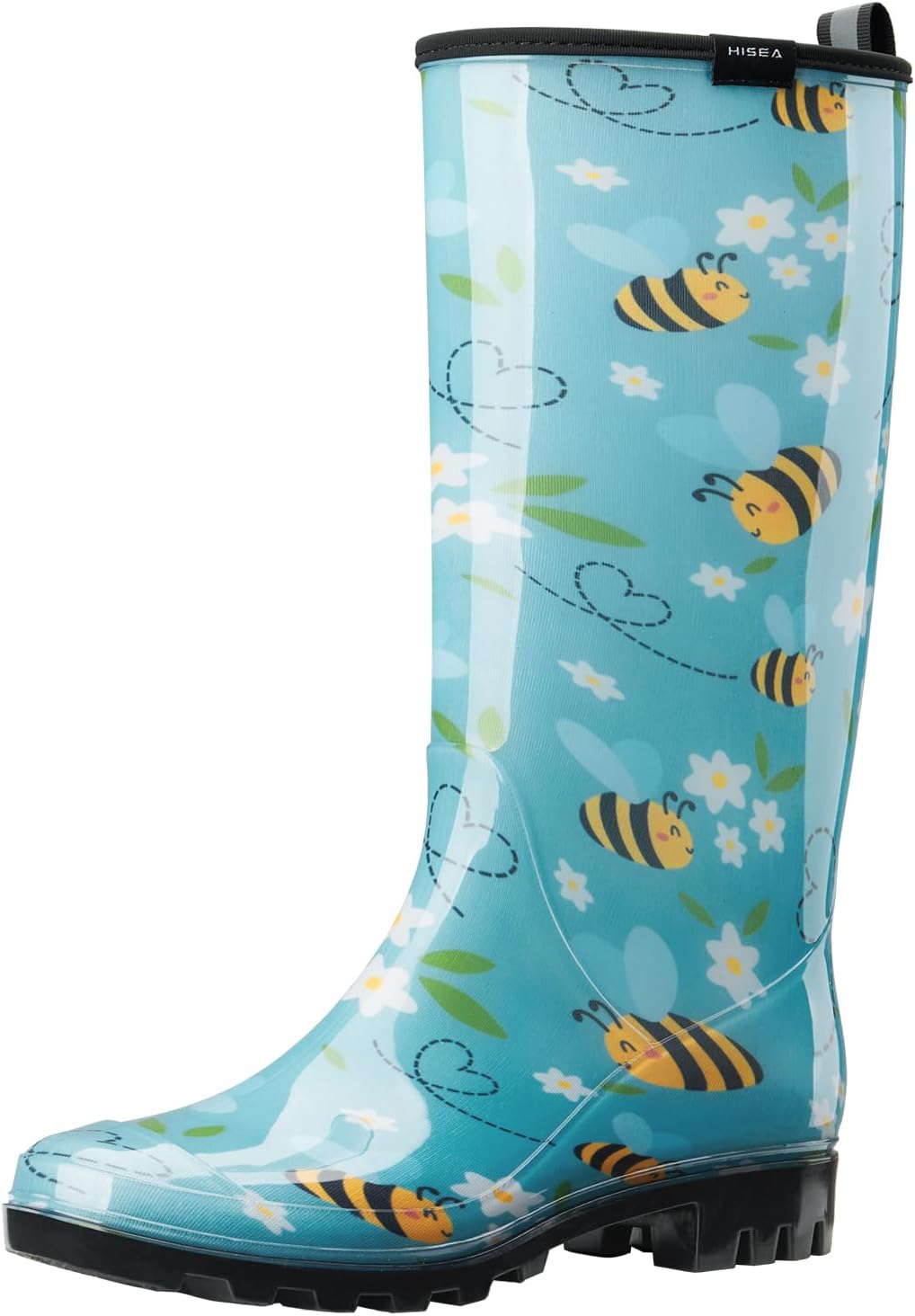 HISEA Women's Rain Boots, Special Waterproof Garden Shoes, Innovative Colorful P...