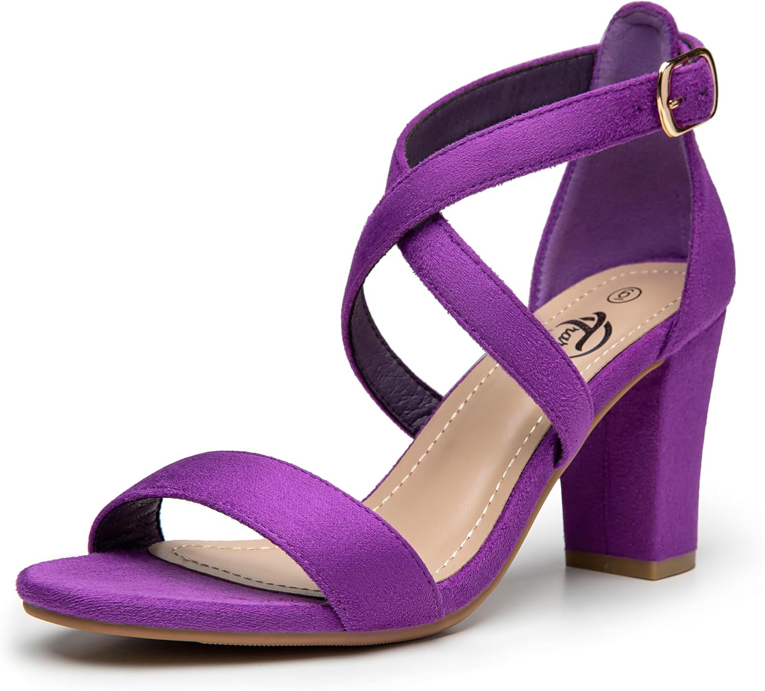 Trary Women's Sandal, Special Block Heel Sandal with Ankle Strap, High-Quality S...