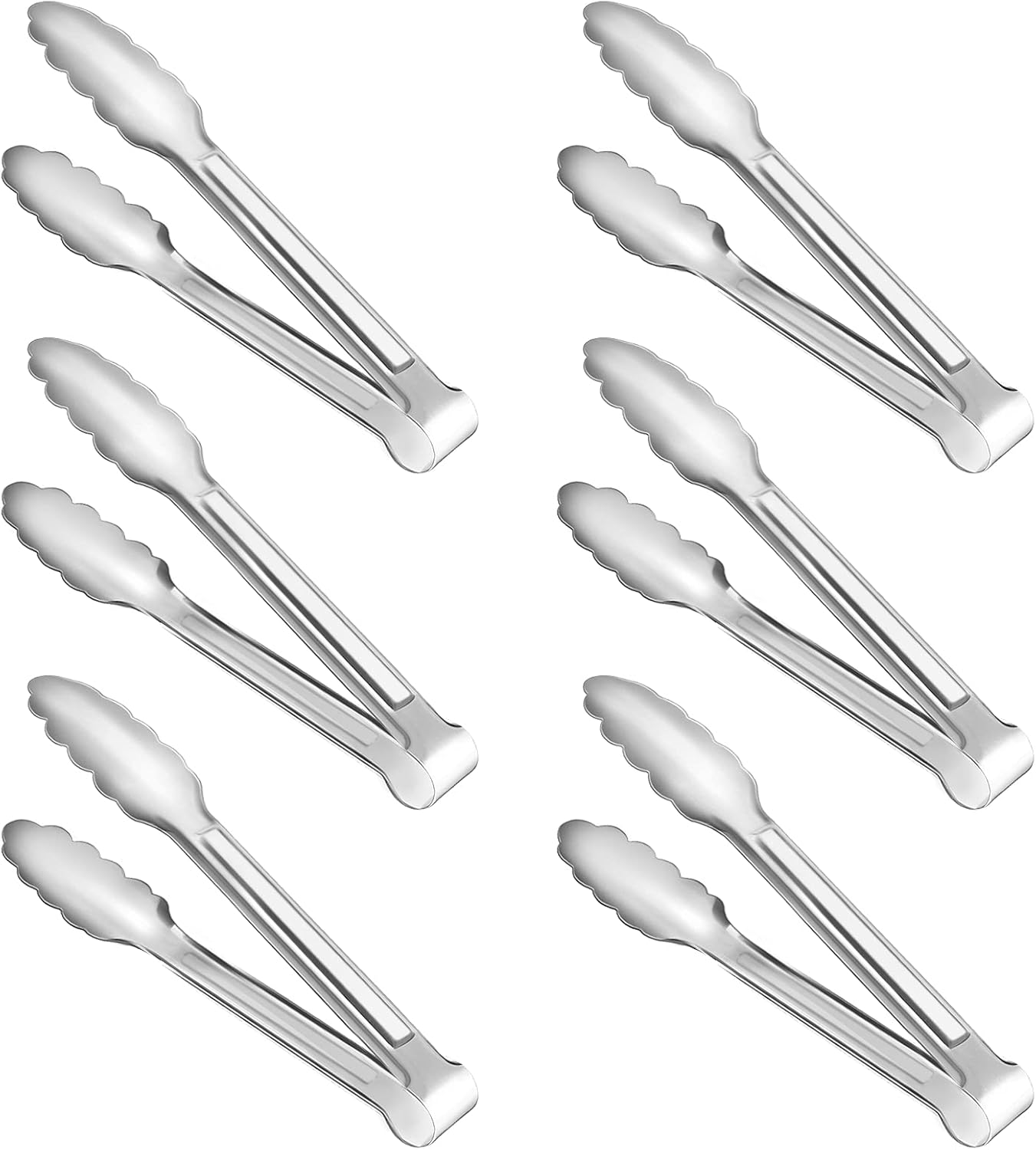 Special Durable 6 Pack Serving Tongs, High-Quality Kitchen Tongs, Stainless Stee...