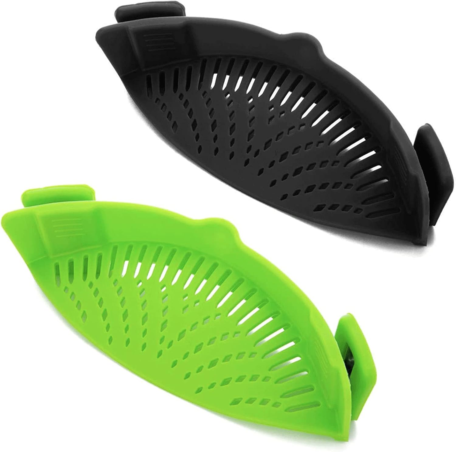 2 Pcs Clip on Strainer, Unique Pot Strainer for Pasta Meat Vegetables Fruit, Spe...