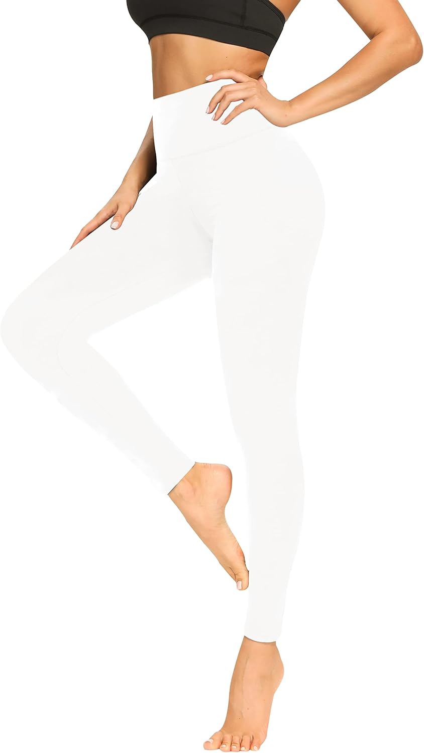 Soft Leggings for Women - High Waisted Tummy Control No See Through Workout Yoga...