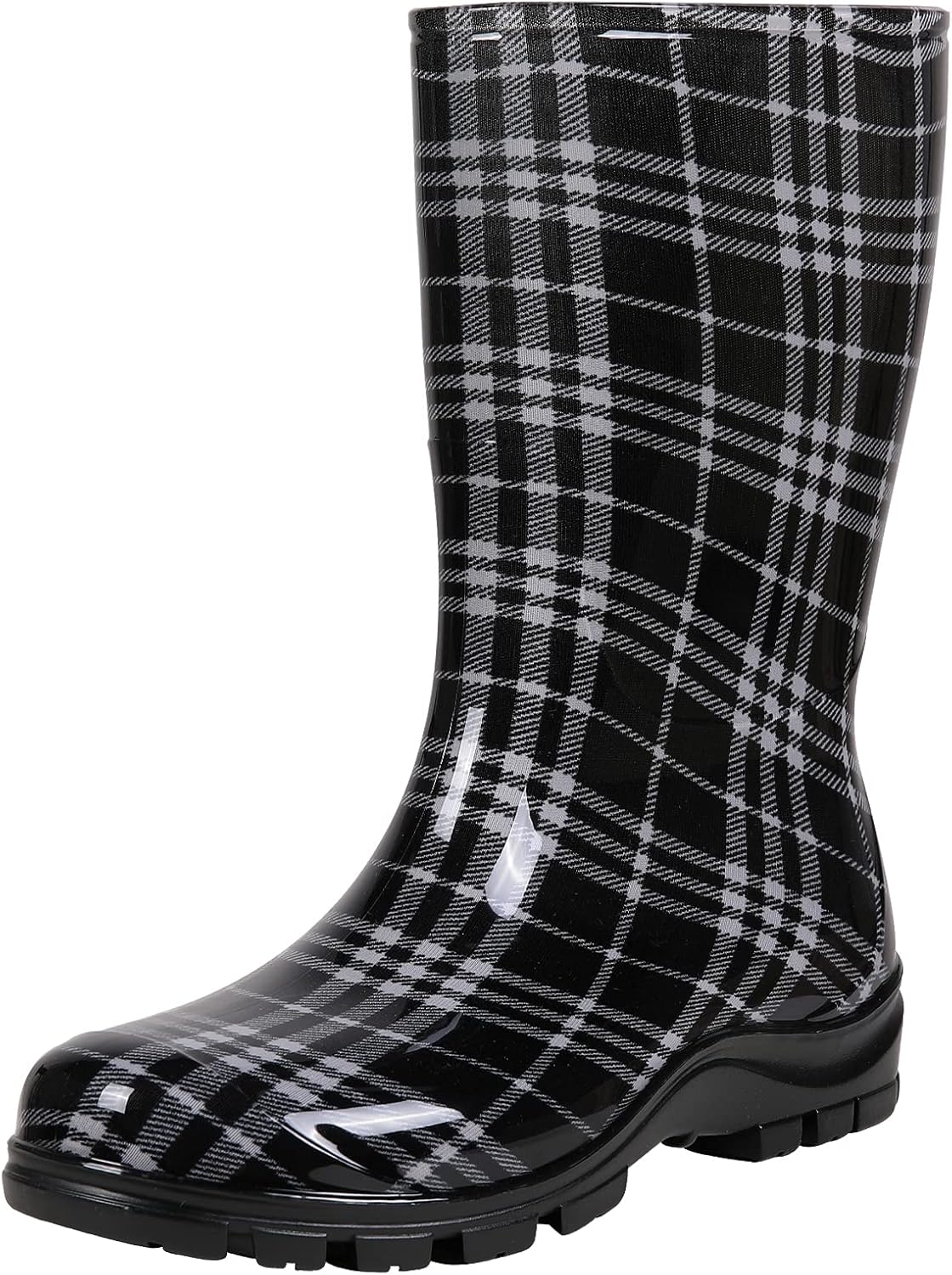 Asgard Women's Mid Calf Rain Boots Printed Waterproof Rubber Boots Short Garden...