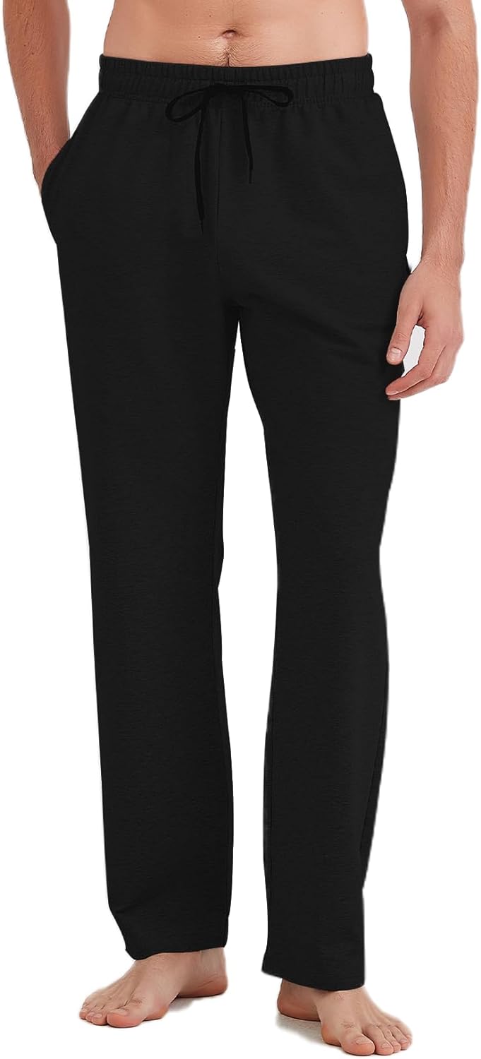Idtswch 30/32/34/36/38/40 Long Inseam Mens Tall Sweatpants Open Bottom Joggers A...