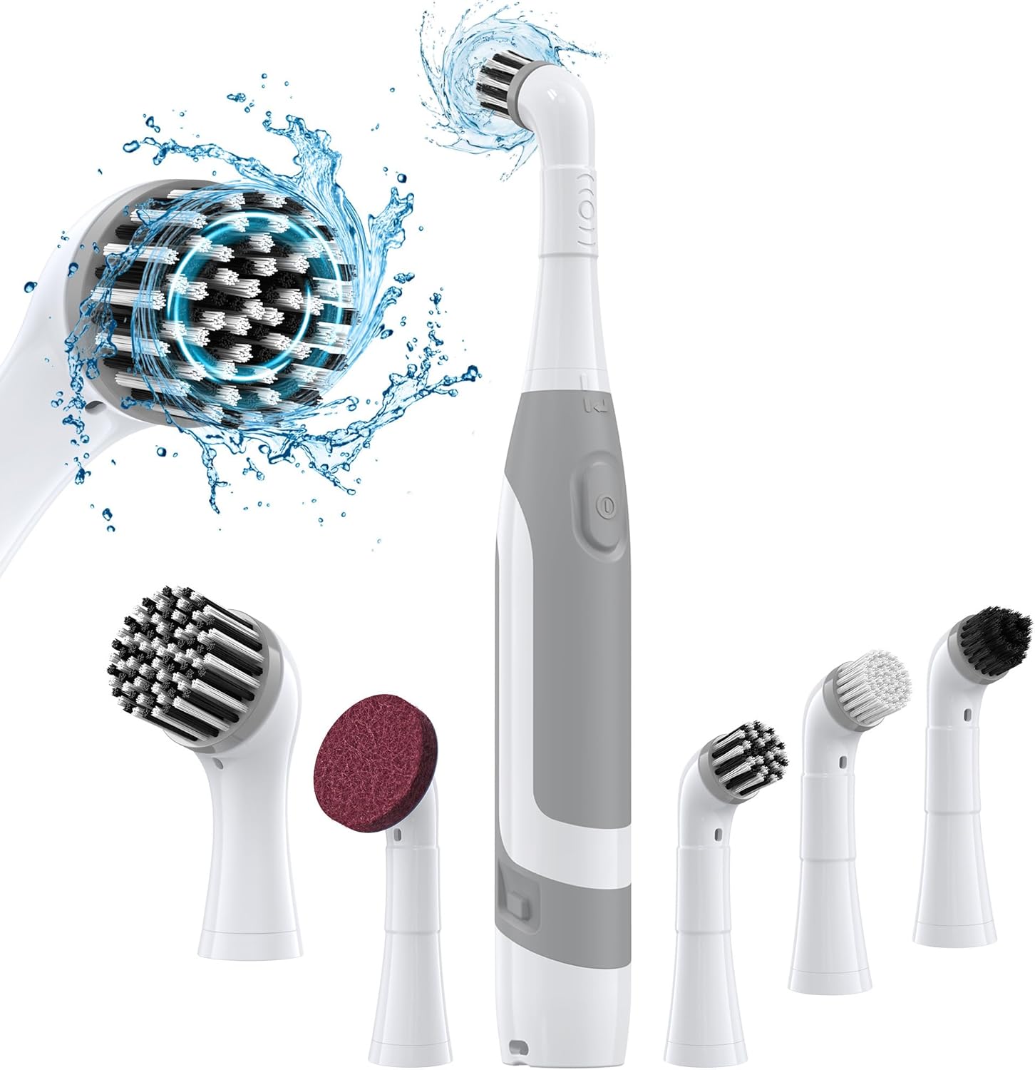 kHelfer Electric Cleaning Brush with Battery Power, KH6A Small Electric Grout Br...