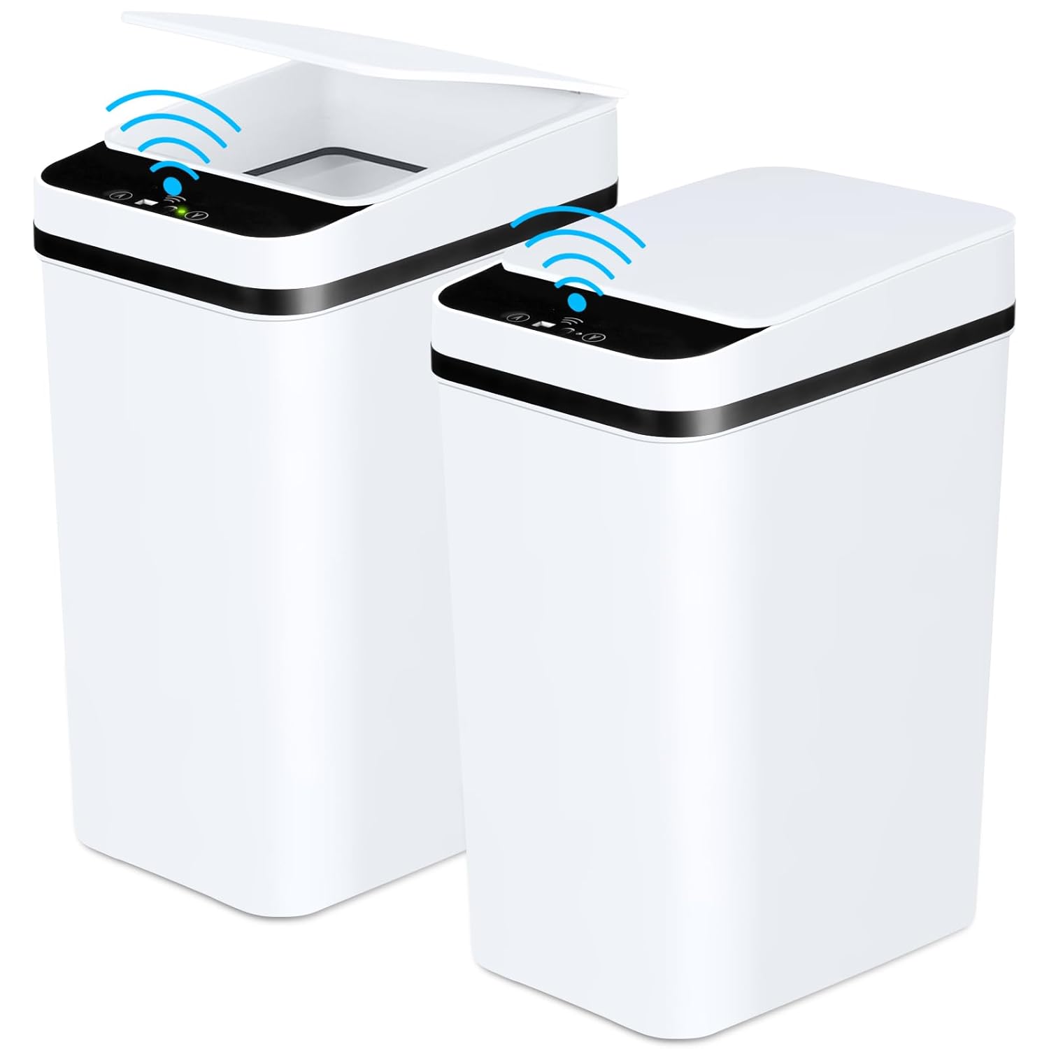 Bathroom Trash Cans, High-Quality Garbage Can with Lid, Clever Touchless Automat...