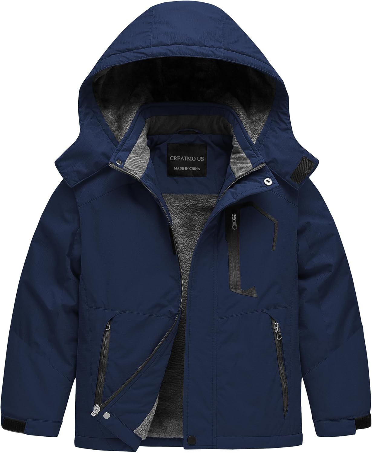 CREATMO US Boy's Waterproof Ski Jacket Warm Winter Snow Coat Windproof Snowboard...