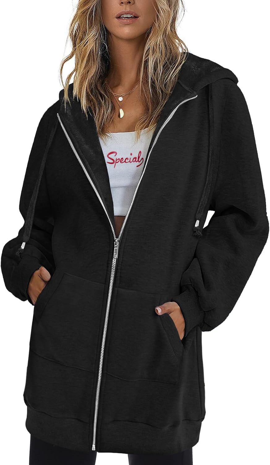 Zeagoo Womens Zip Up Hoodies, Special Long Sleeve Fall Lightweight Hooded Sweats...