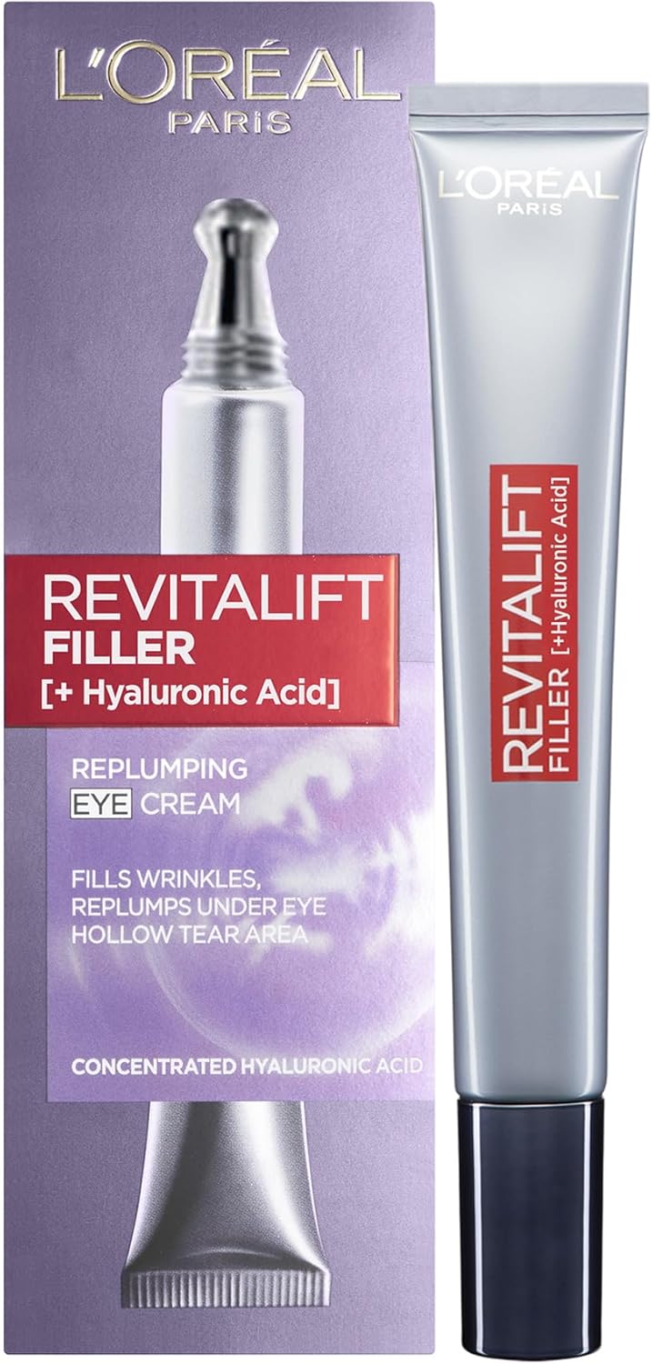 L’Oréal Paris Revitalift Filler Replumping Anti-Ageing Eye Cream, Targets Wrinkl...
