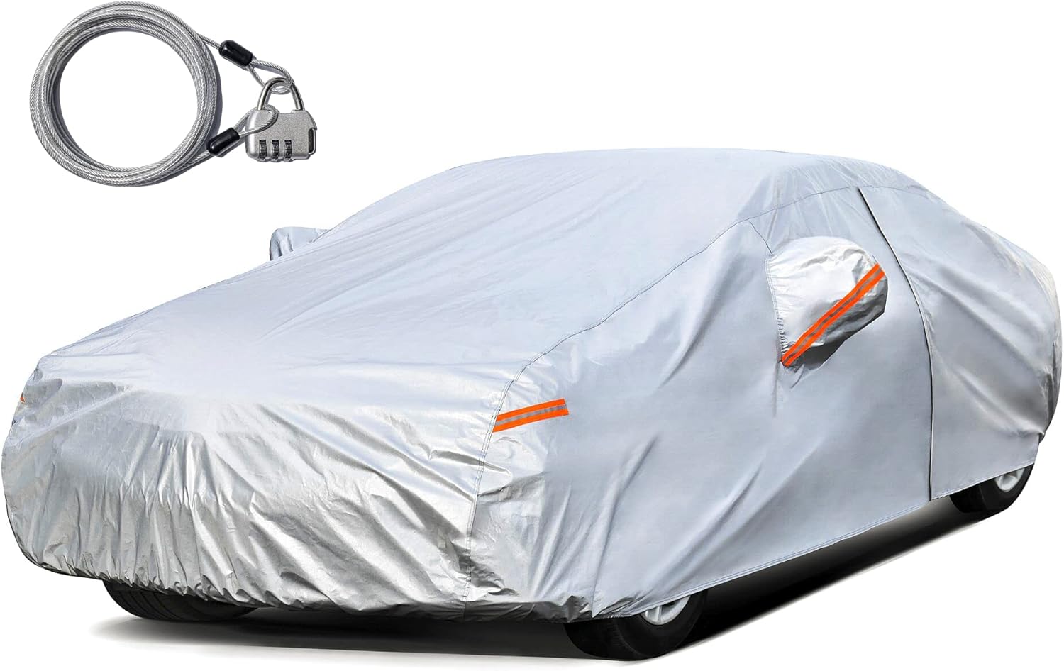 kayme Car Cover, Special All-Weather Waterproof Cover with Lock and Zipper Door,...