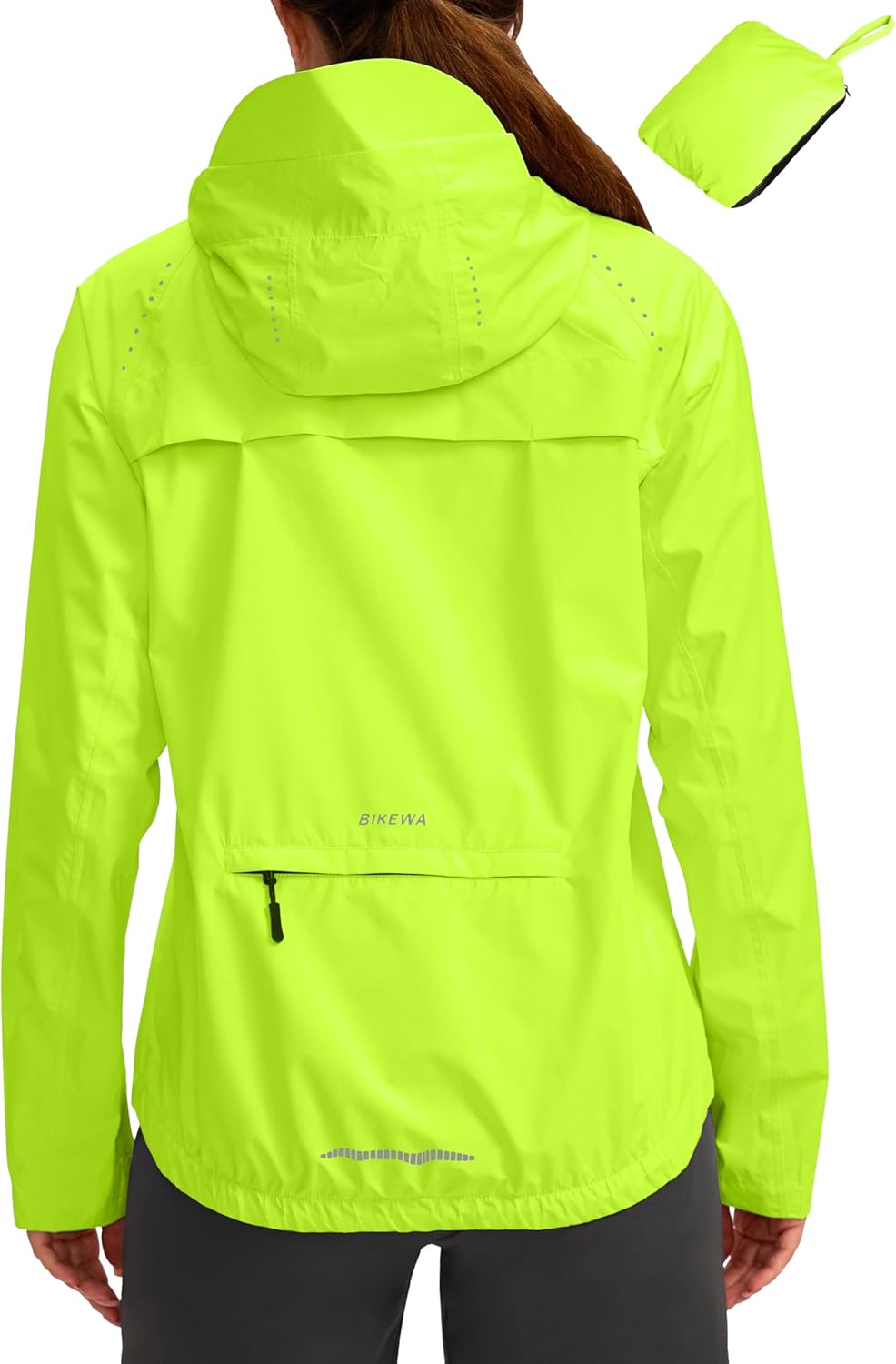 Bikewa Women's Cycling Rain Jackets Waterproof Windbreaker Lightweight Running W...