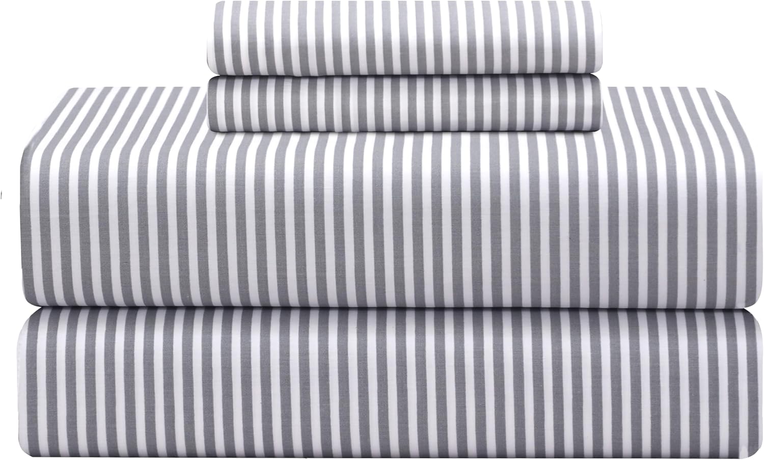 Feather & Stitch Softest 100% Cotton Sheets, 300 Thread Count Percale Weave Bedd...