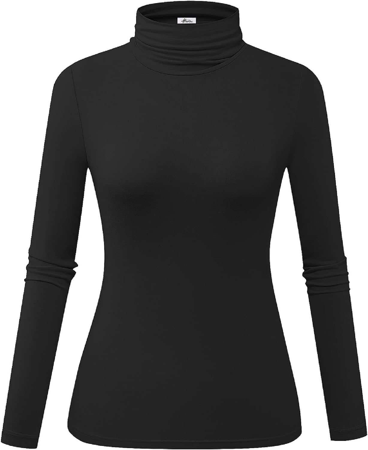 Herou Womens Long Sleeve Turtleneck Slim Fitted Lightweight Casual Active Layer...