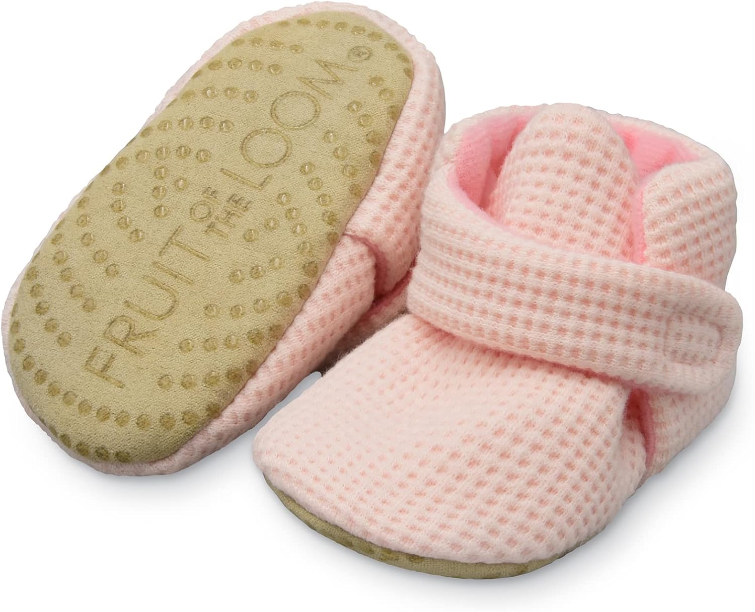 Fruit of the Loom Cozy Thermal Wrap Booties with Non-Skids for Baby Girls, Boys,...