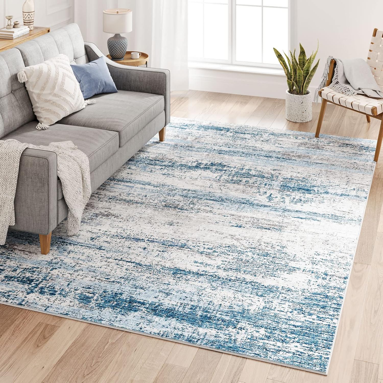 Dripex Abstract Indoor Contemporary Area Rugs, Washable 3x5 Rugs Soft Fluffy Coa...