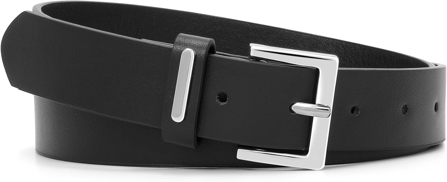 WHIPPY Women Leather Belt for Jeans Dresses Trousers Fashion Casual Belt with Si...
