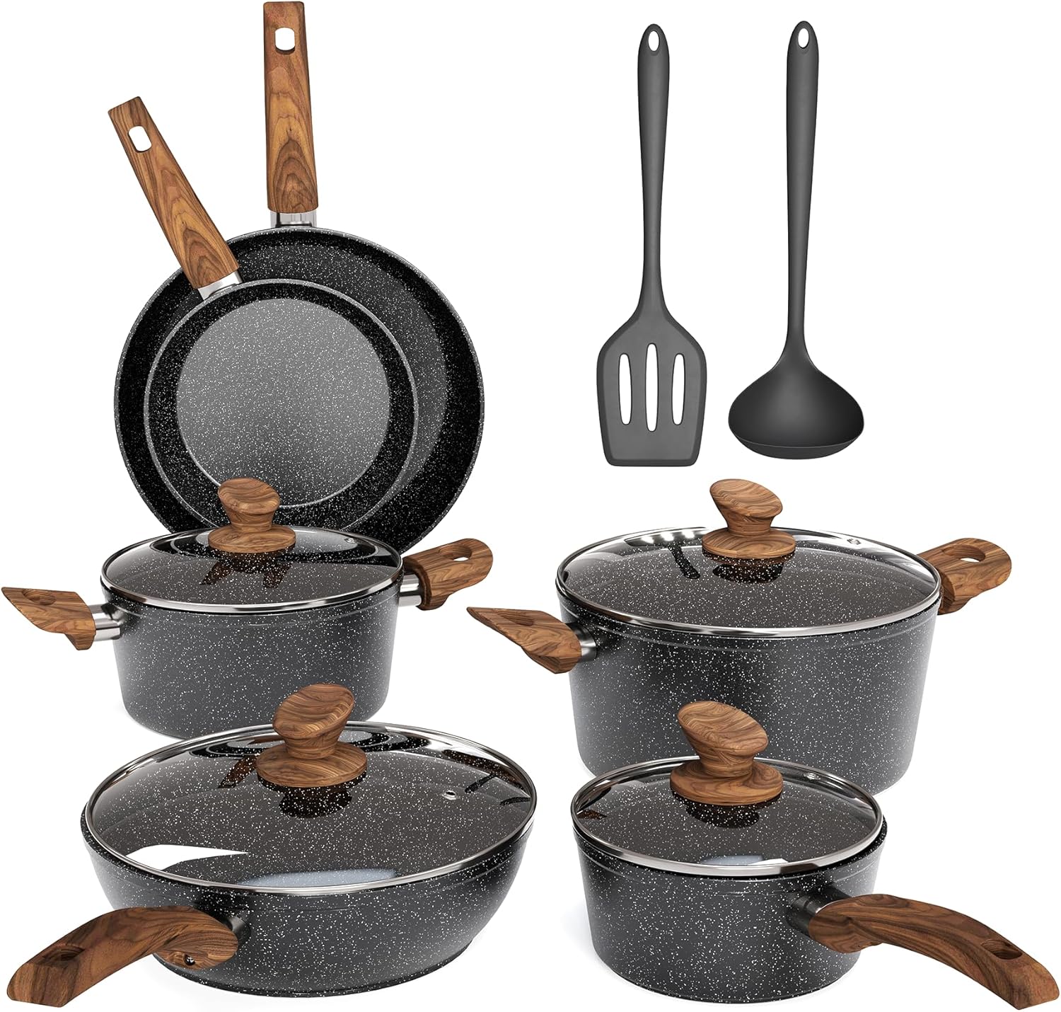 MAISON ARTS Pots and Pans Set, Special Non Stick Kitchen Cookware Sets, Innovati...