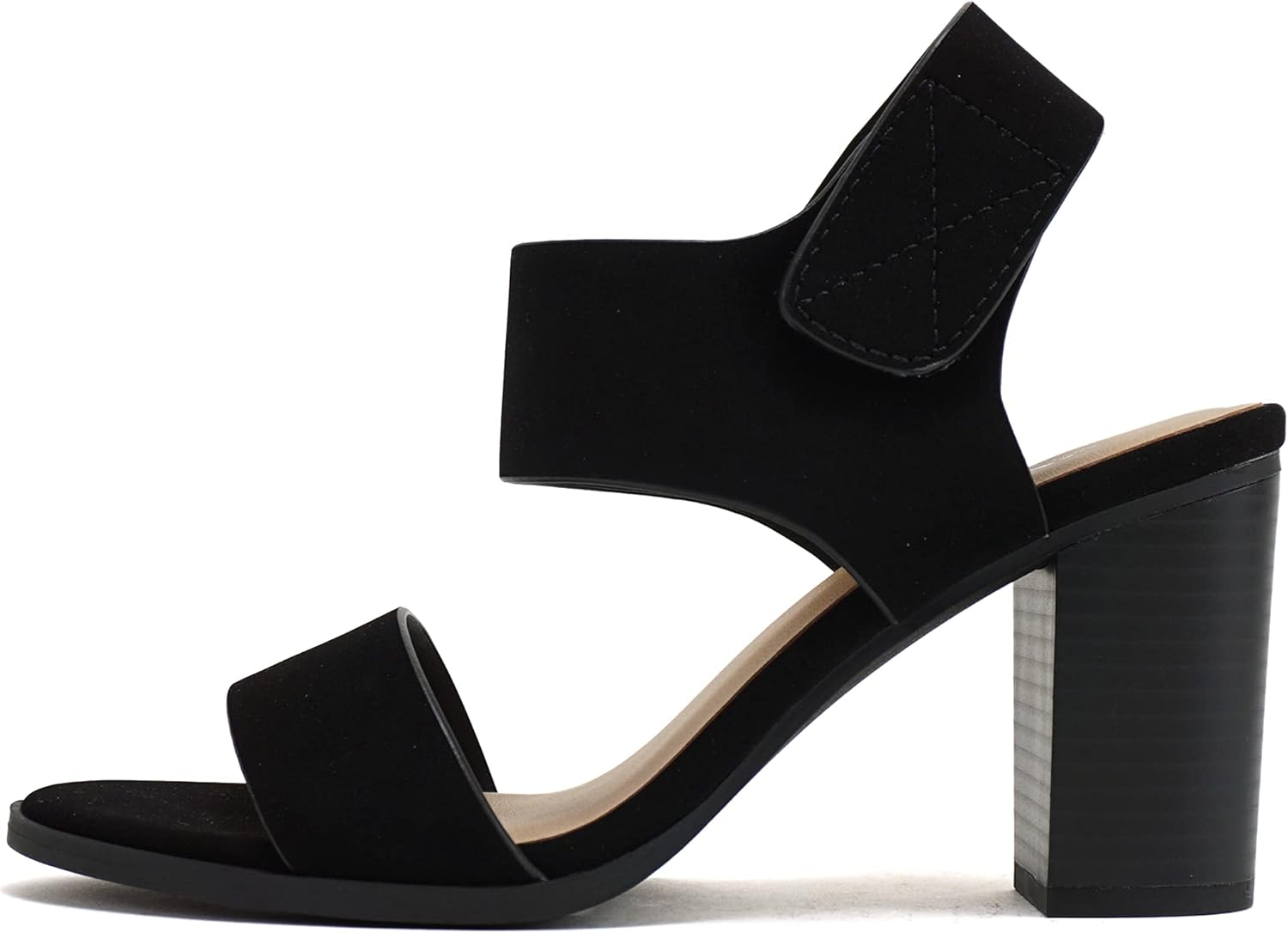Soda Wait-A ~ Women Open Round Toe Chunky Heel Ankle Strap High Heel Dress Sanda...