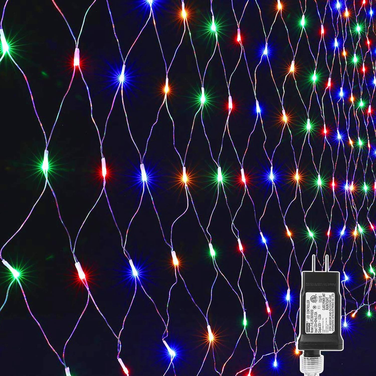 12ft x 5ft 360 LED Christmas Net Lights, 8 Modes Low Voltage Mesh Christmas Deco...
