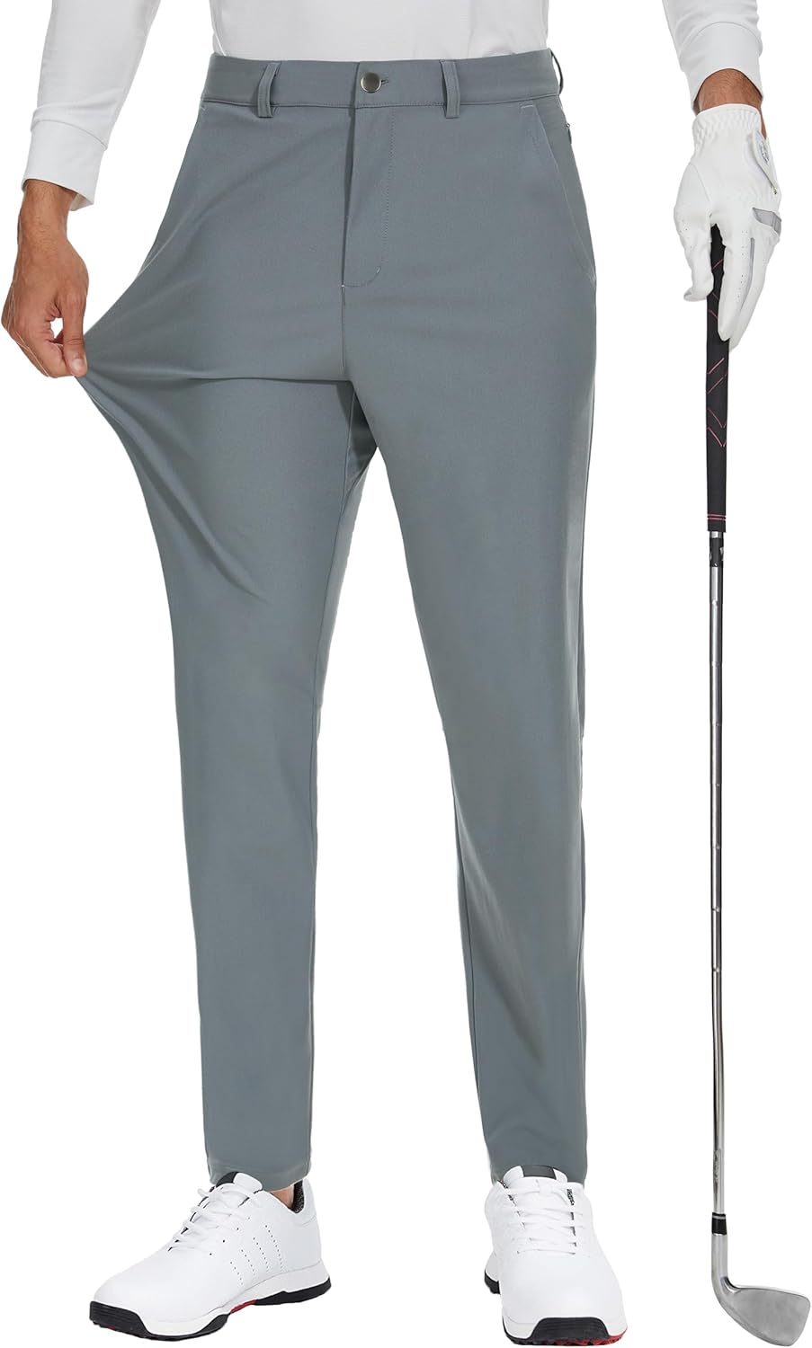 JWM Men's Golf Dress Pant Stretch - 30"/32" Work Casual Athletic Pants Tapered L...